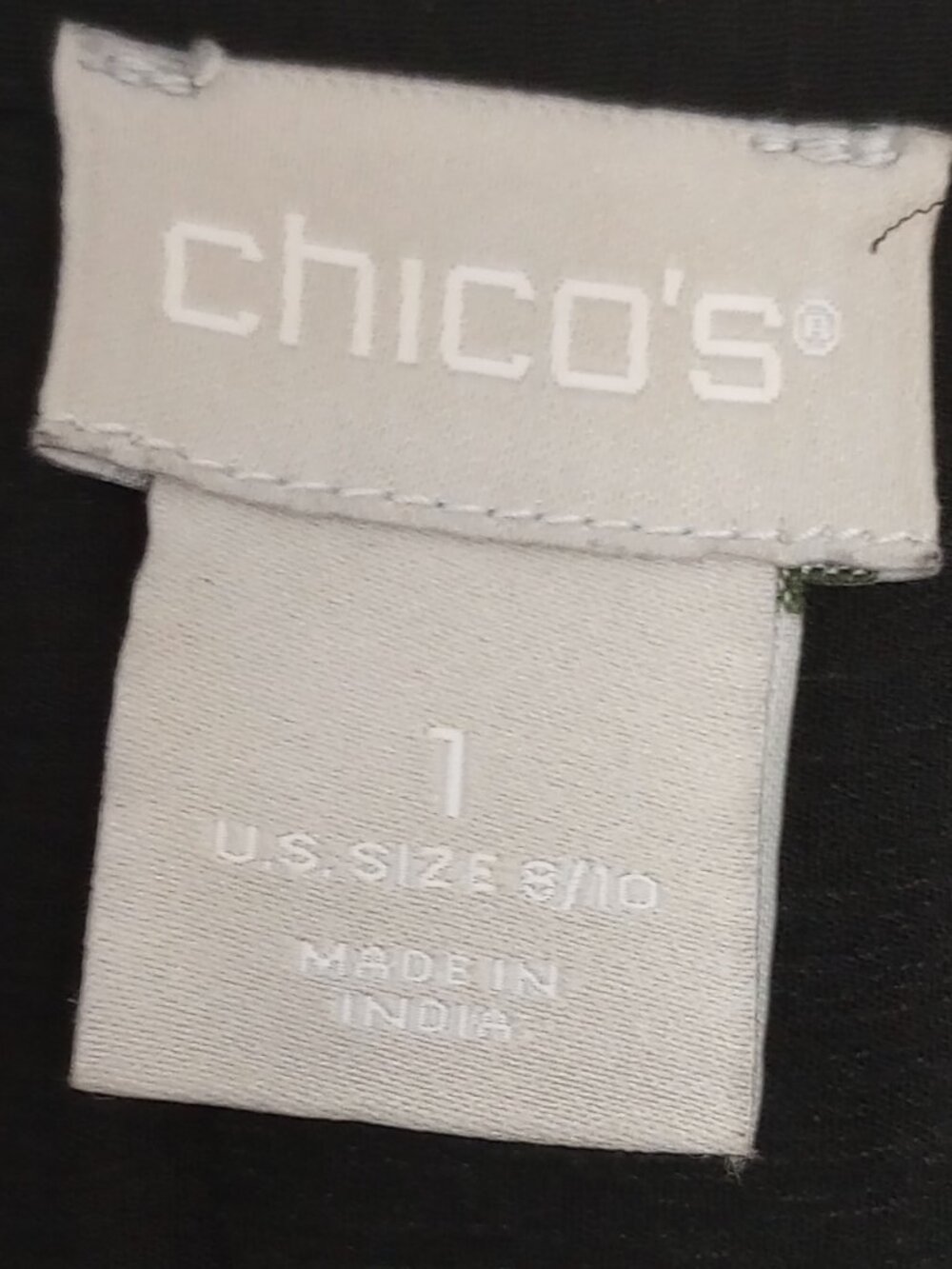 Chico's Black Sheer Lattice Lace Dark Romantic Top - Picture 2 of 7